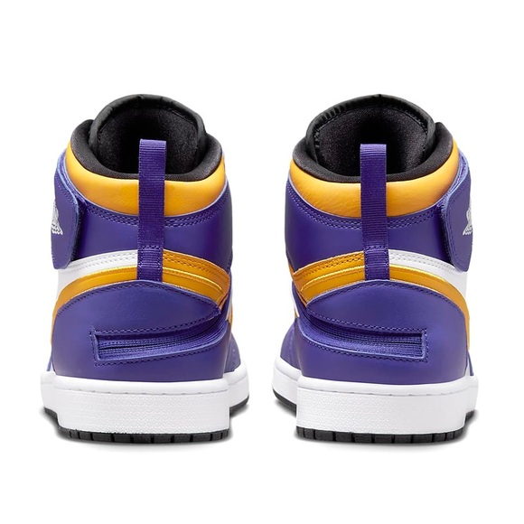NEW Men’s Air Jordan 1 Hi FlyEase size 10 Purple LA Lakers Retro OG - Picture 8 of 13